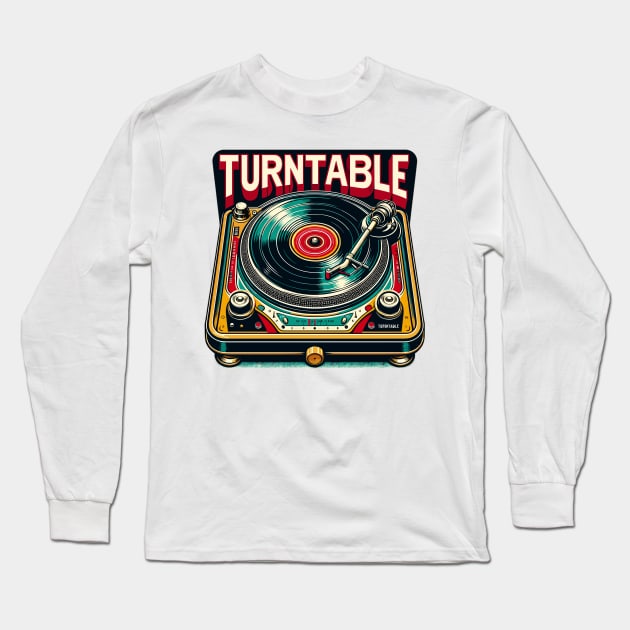 Turntable Long Sleeve T-Shirt by remixer2020